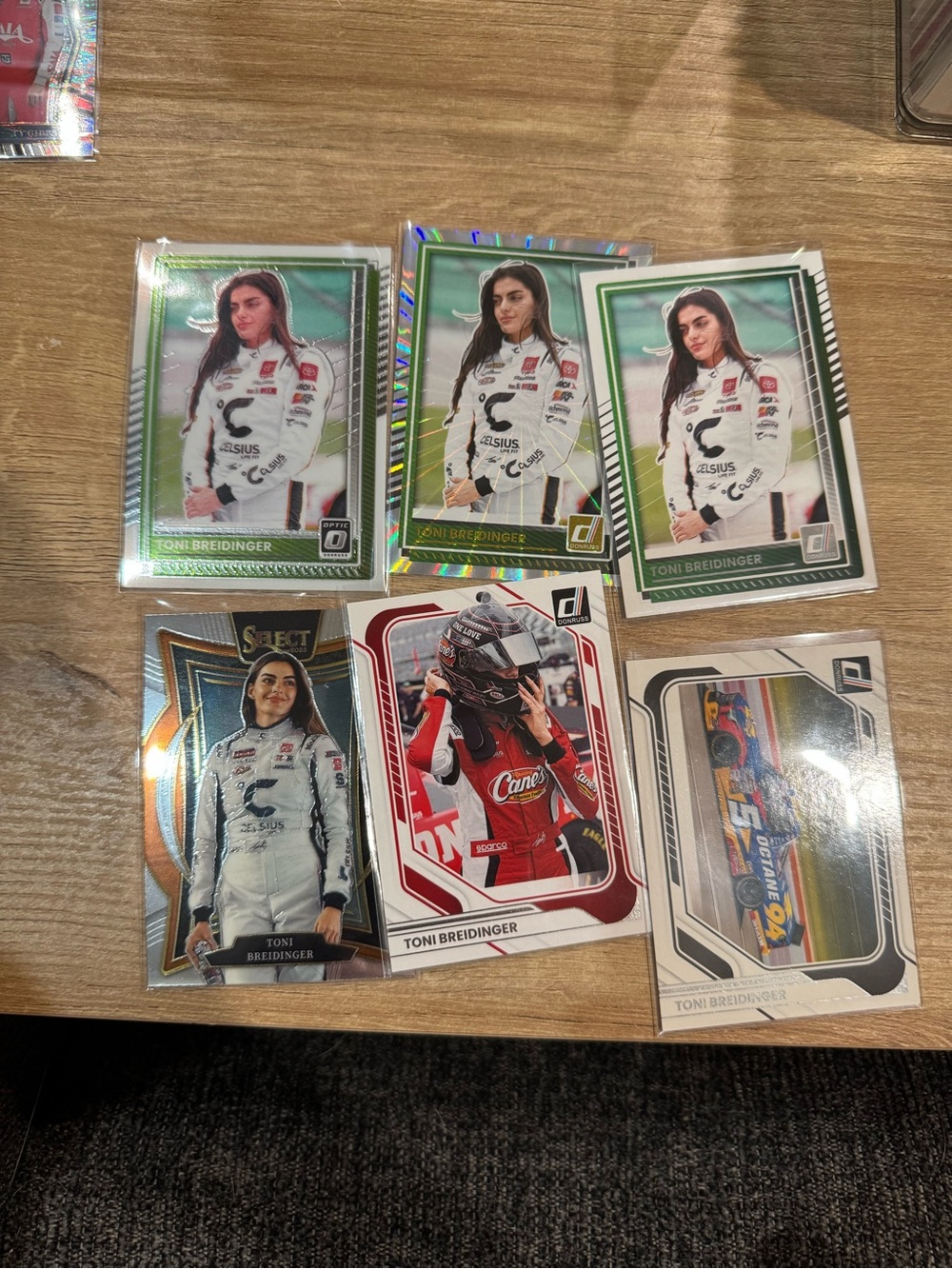 Toni Breidinger NASCAR Racing Trading Card Lot - 6 Cards